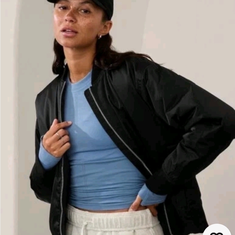 NWT Athleta Sateen Bomber Jacket- Large#97